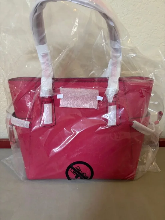 Michael Kors Hot Pink Saffiano Leather Tote - Picture 6 of 6